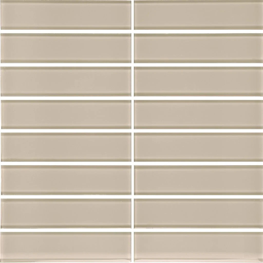 Aquatica Earth Glass Stacked Mosaic Tile 1.5x6 - 11.75x11.75