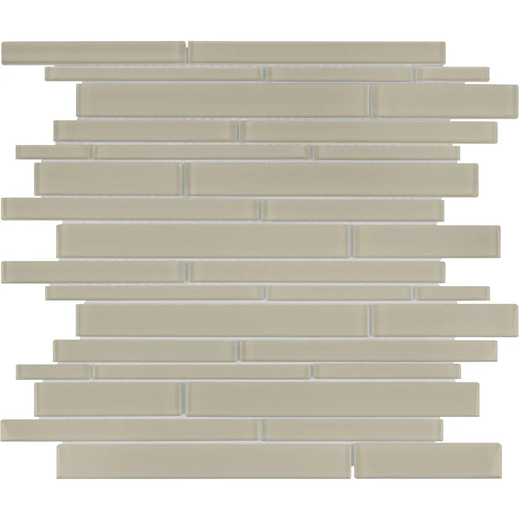 Earth Tone Multi Linear Glass Tile - 11.75x11.75 8mm Grade 1