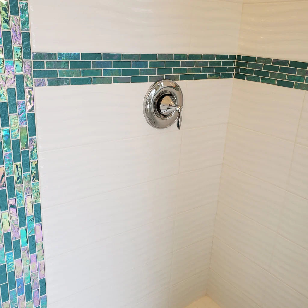 Emerald Green Glass Mosaic Tile 1x3 - Grade 1 Nautical Collection