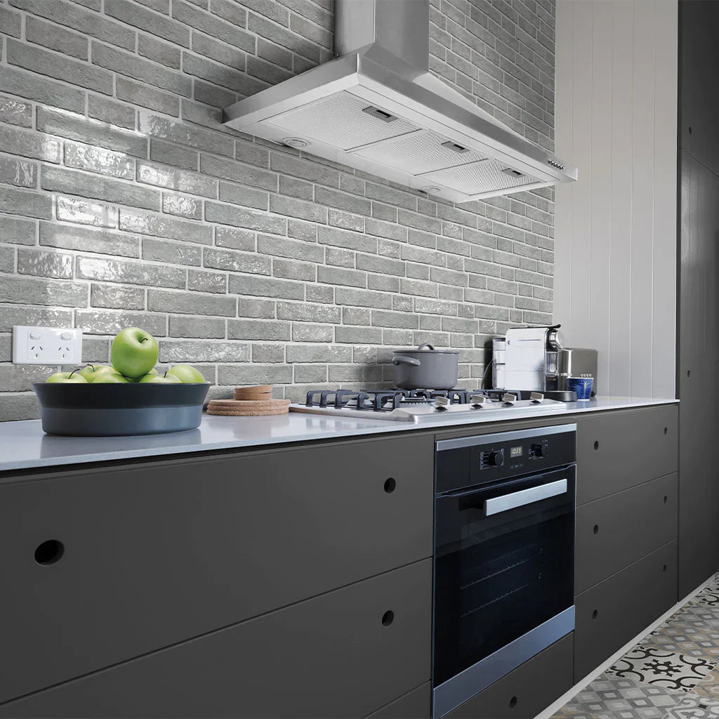 Aquatica Ghiaccio Interlocking Brick Porcelain Tile 6.5x15.25 - Grade One Dany Collection