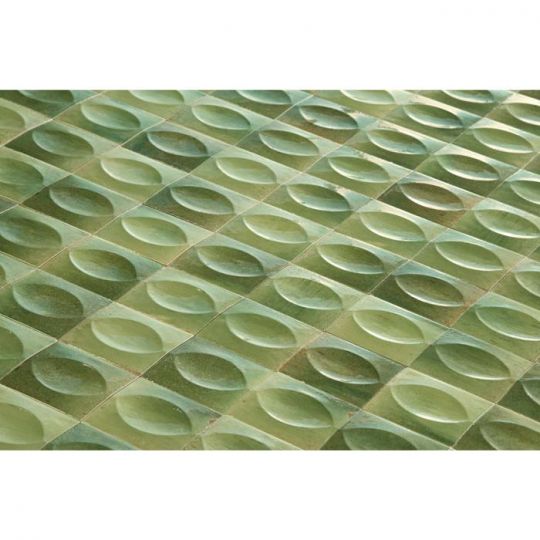 Glossy Porcelain Swimming Pool Tile 4x4 Giada 3D Egg Design