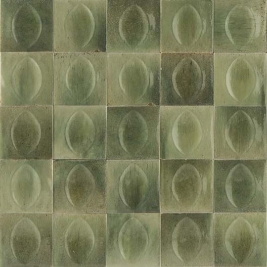 Glossy Porcelain Swimming Pool Tile 4x4 Giada 3D Egg Design