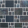 Aquatica Gray Random Pattern Glass Mosaic Tile 11.75x11.75