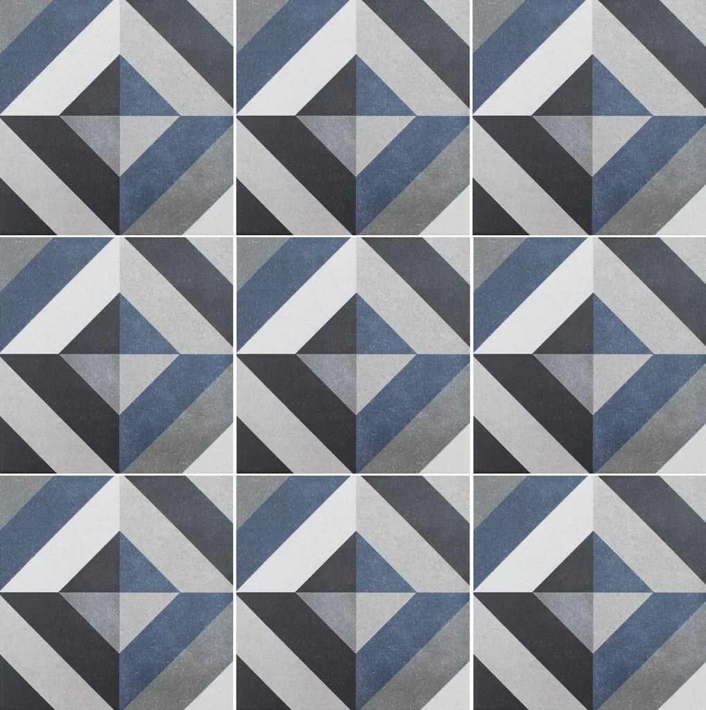 Geraldine Porcelain Pool Tile 6x6 Fleur Collection - Matte Finish Traditional Style