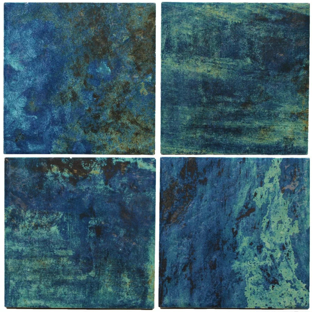 Aquatica Green Porcelain Pool Tile 6x6 Inches Premium Grade 1 Coral II Collection