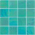 Aquatica Green Textured Glass Mosaic Tile 3x3 Inch on 12x12 Sheet - Piazza Collection