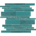 Greenstone Contemporary Linear Brick Look Glass Mesh Tile 11.75x11.75