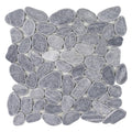 Aquatica Grey Sliced Pebble Mosaic Tile 11.5x11.5 Beachstones Natural Stone Collection
