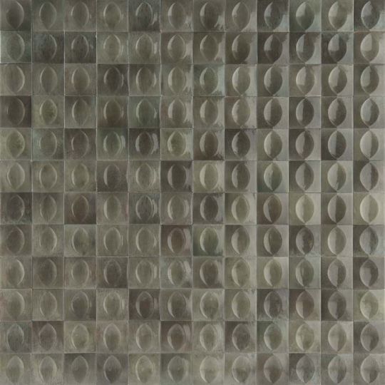 Grigio 3D Egg Deco Glossy Porcelain Pool Tile 4x4 - Waterline