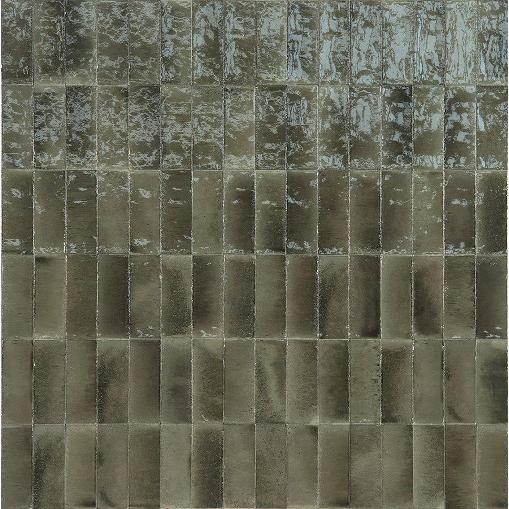 Aquatica Grigio Glossy Porcelain Pool Tile 3x8 Waterline - Grade 1 Gleeze Collection