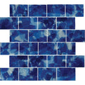 Aquatica Iris Glass Mosaic Tile 2x3 - Glossy Water Resistant 11.75x11.75