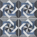 Porcelain Pool Tile 6x6 Aquatica Isabelle Fleur - Traditional