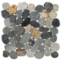Natural Stone Pebble Mosaic Tile Java Sliced 11 x 11 Inch Ocean Stones Collection