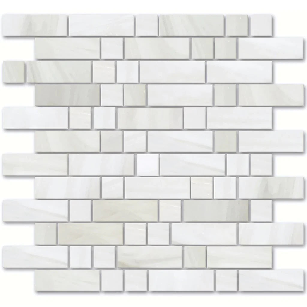 Contemporary Aquatica Kara Glass Mosaic Tile 1x1 1x3 11.75x12