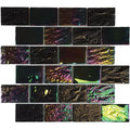 Black Glass Mosaic Tile Aquatica Laguna 2x3 Nautical Collection