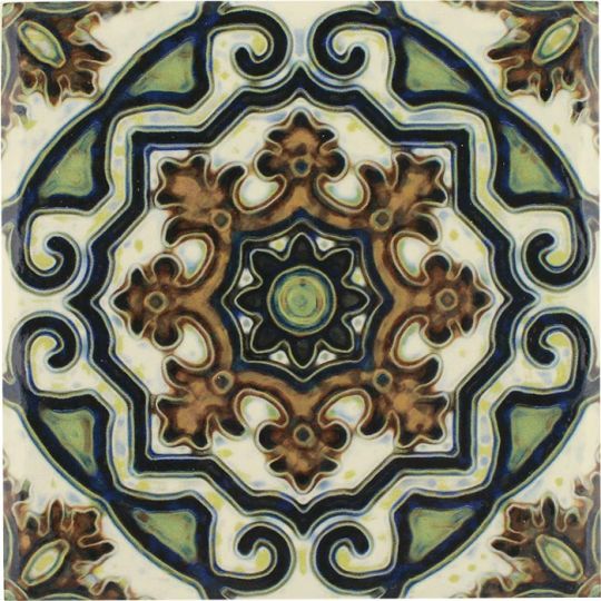 Porcelain Maioliche Collection Pool Tile 6x6 Inch Square - Mediterranean Designs