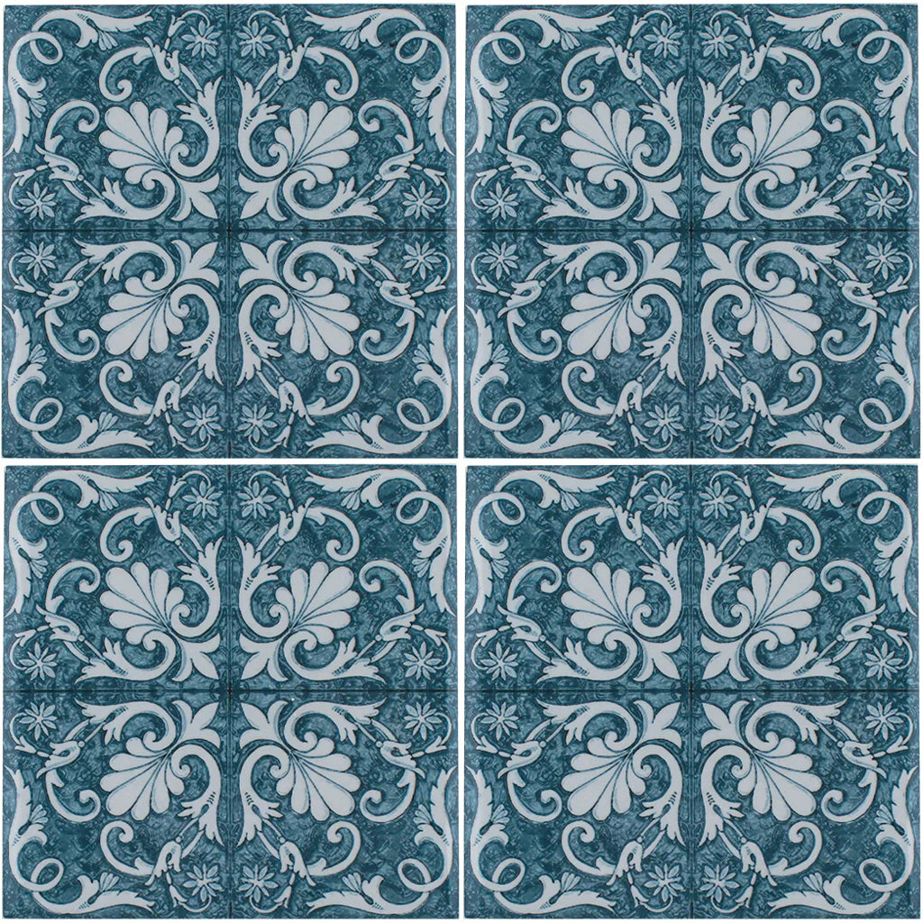 Porcelain Mosaic Pool Tile 6x6 Aquatica Maioliche 5 Mediterranean Inspired Design
