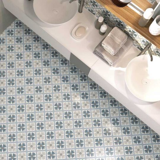 Porcelain Pool Tile Grade 1 Aquatica Martia Directional Pattern 6x6 Fiore Collection