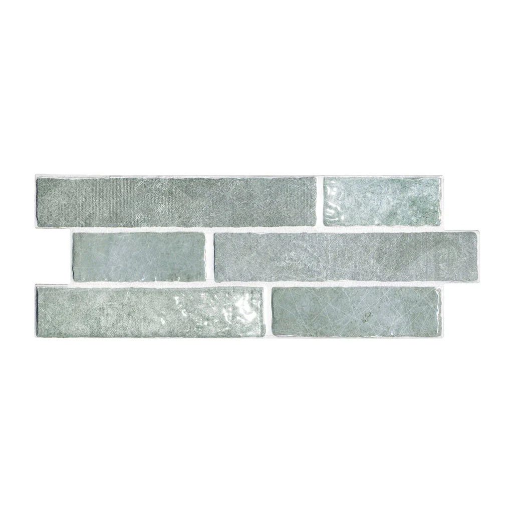 Menta Brick Interlocking Porcelain Tile 6.5x15.25 - Glossy Finish