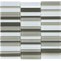 Aquatica Mineral Blend 1x4 Stacked Glass Mosaic Tile Linear