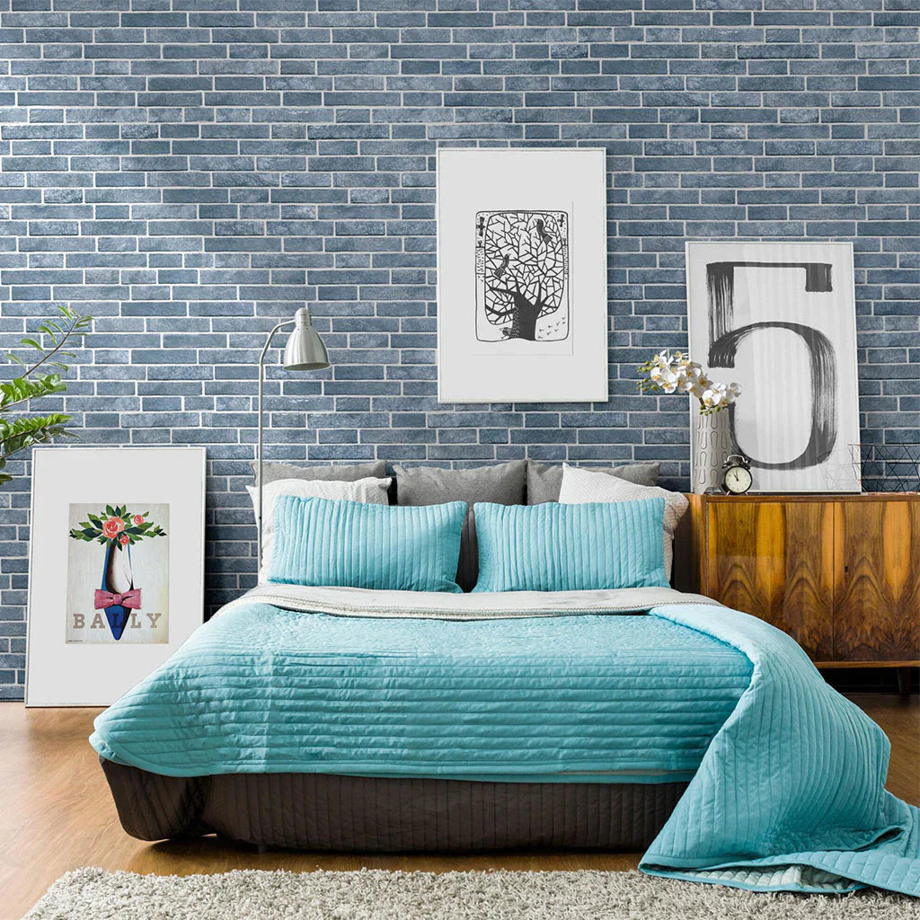 Mirtillo Interlocking Brick Porcelain Tile - 6.5x15.25 Hybrid Glossy Smooth Finish