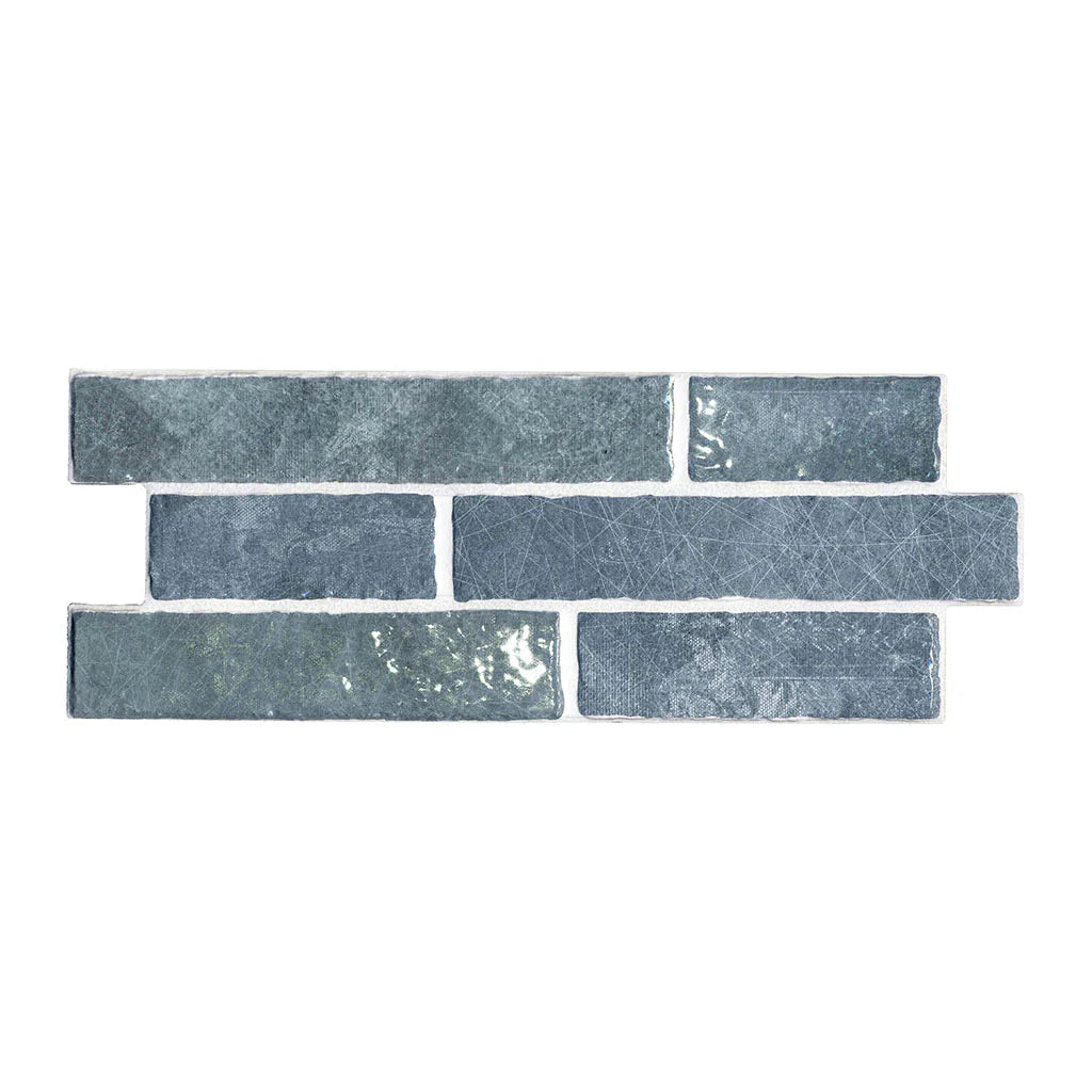 Mirtillo Interlocking Brick Porcelain Tile - 6.5x15.25 Hybrid Glossy Smooth Finish
