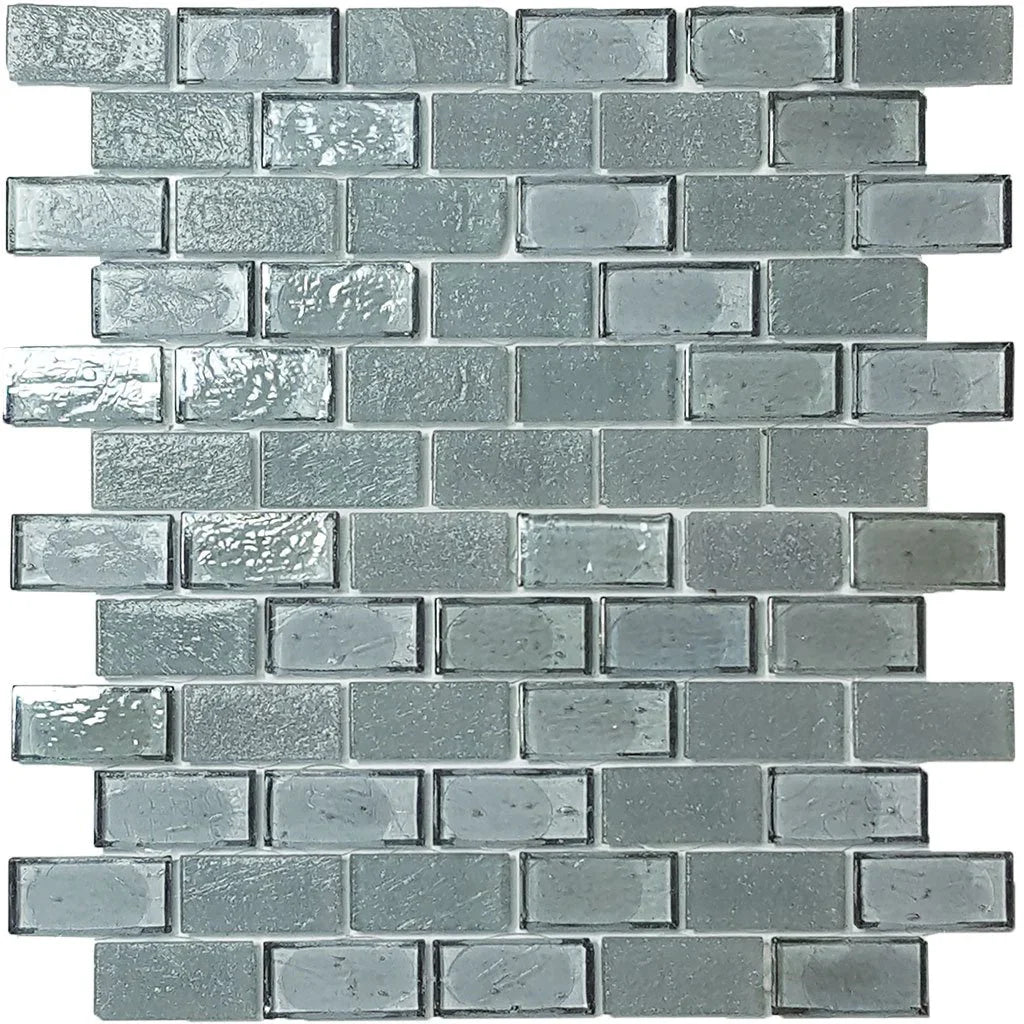 Glass Mosaic Tile Aquatica Moon - Glossy 1x2 Chips 11.5x12.5