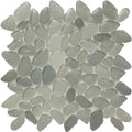Oyster Silver Random Pebble Stone Mosaic Tile 10.5x10.5 Aquatica Liquid Rocks Collection