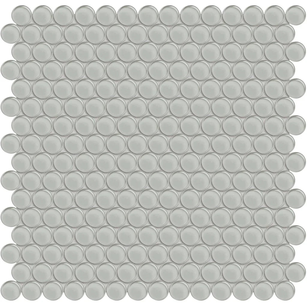 Mist Glass Penny Round Mosaic Tile 11.50 x 11.75 Inches Premium Element Collection