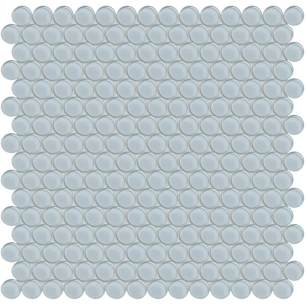 Penny Round Skylight Glass Mosaic Tile 11.5x11.75 - Satin Finish