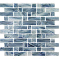 Aquatica Scotia Glass Mosaic Tile Satin Finish Mixed 1x1 1x3 11.75x12 Dash Collection