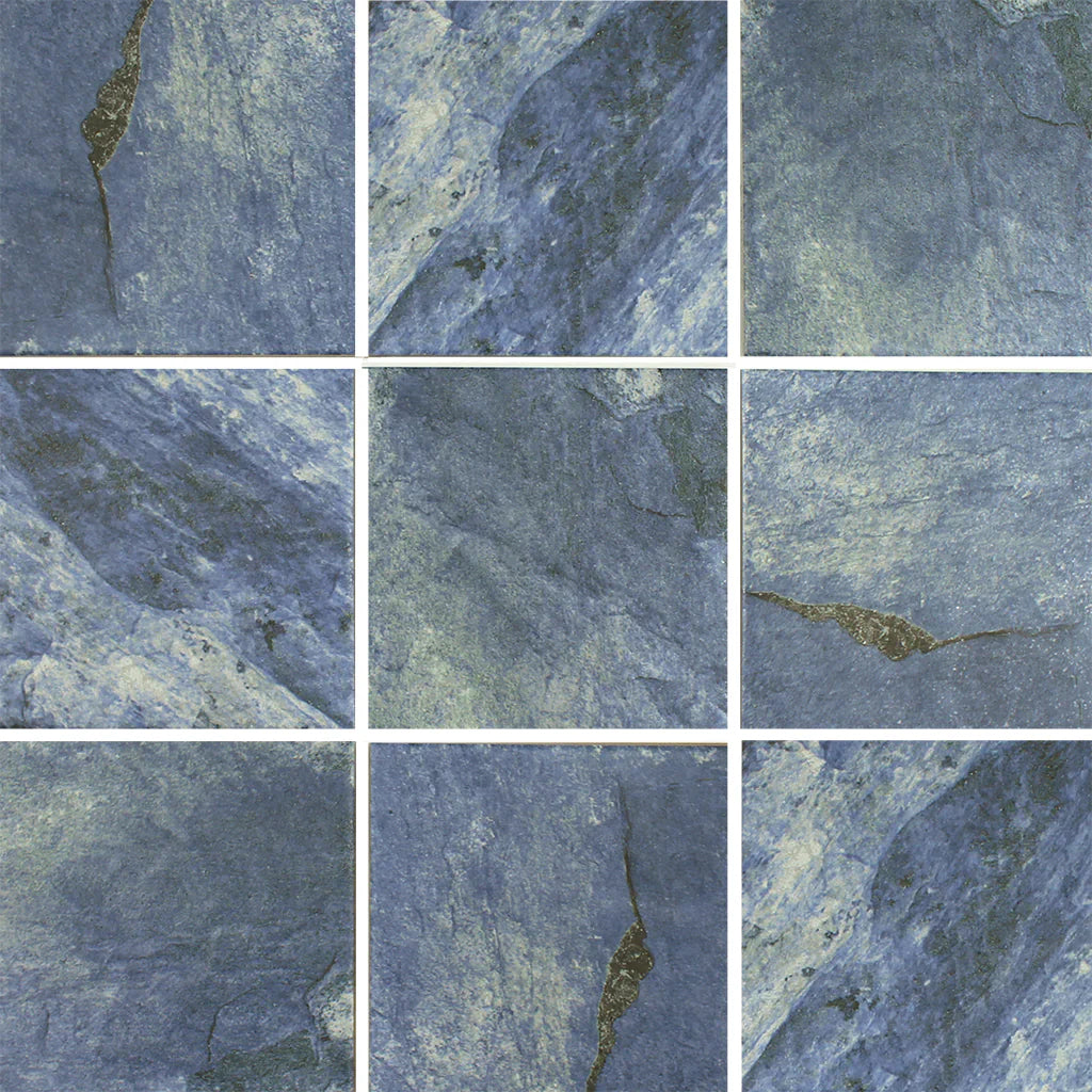 Porcelain Pool Tile Sea Wind Blue 6x6 Inches Surf Collection Premium Grade 1
