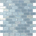 Aquatica Shark 1x2 Rectangular Glass Mosaic Tile Sheet 11.5x12.5 Superior Collection