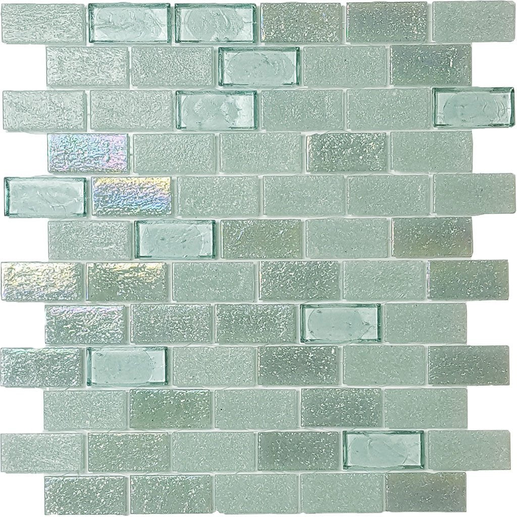 Aquatica Siegrass Glass Mosaic Tile 1x2 Inch 11.5x12.5 Superior Collection