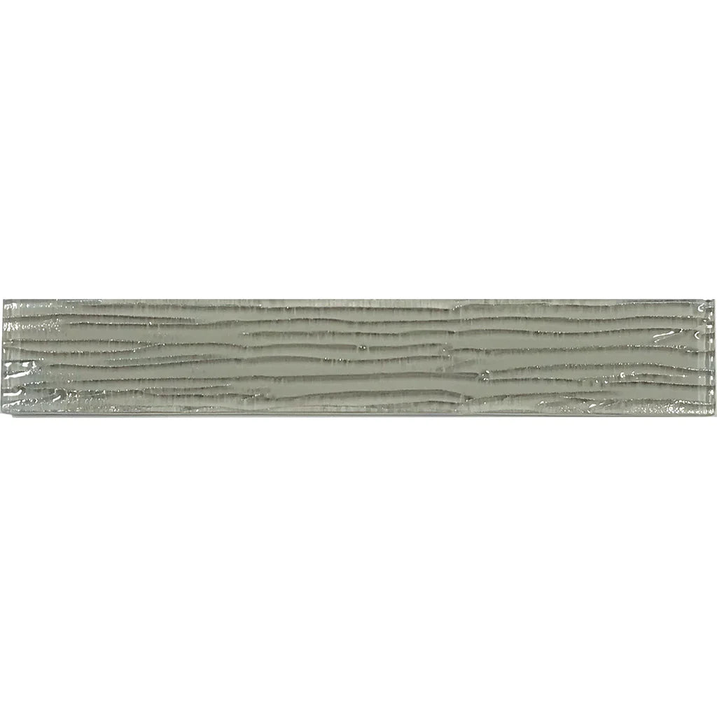 Smoke Grey Bamboo Glass Tile 2x12 - Polished Finish Backsplash