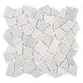 Sparkly White Pebble Mosaic Tile - Matte Finish 12.50 x 12.25