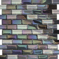 Aqua Iridescent Glass Mosaic Pool and Spa Tile 1x2 - 12x12 Sheet Lux
