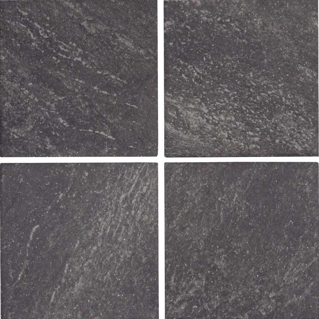 Nero Porcelain Pool Tile 6x6 - Matte Stone Finish Slip Resistant
