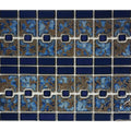 Porcelain Mosaic Pool Tile Aquatica Terra Deep Blue 12x13 Inch - Luciana Collection