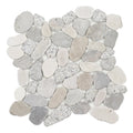 Terrazzo Occhialino Sliced Pebble Mosaic Tile 12x12 - Vintage Light Ocean Stones