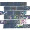 Thunder Gray Glass Mosaic Tile 2x3 Inch Pieces - Nautical Collection 11.50x11.75