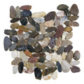 Tiger Eye Natural Stone Sliced Pebble Mosaic Tile - 11.75x11.75