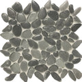 Gray Random Pebble Natural Stone Mosaic Interlocking Tile - 10.5x10.5 Contemporary