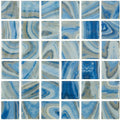 Tourmaline Glass Mosaic Tile 2x2 - Glossy Finish 12.25x12.25