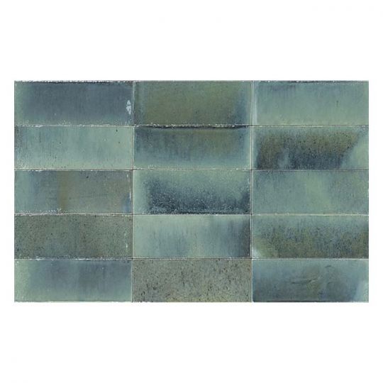 Turquoise Glossy Porcelain Pool Tile 3x8 - Gleeze Collection