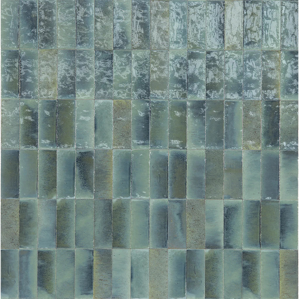 Turquoise Glossy Porcelain Pool Tile 3x8 - Gleeze Collection