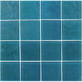 Turquoise Textured Glass Mosaic Tile 3x3 - 12x12 Mesh Sheets