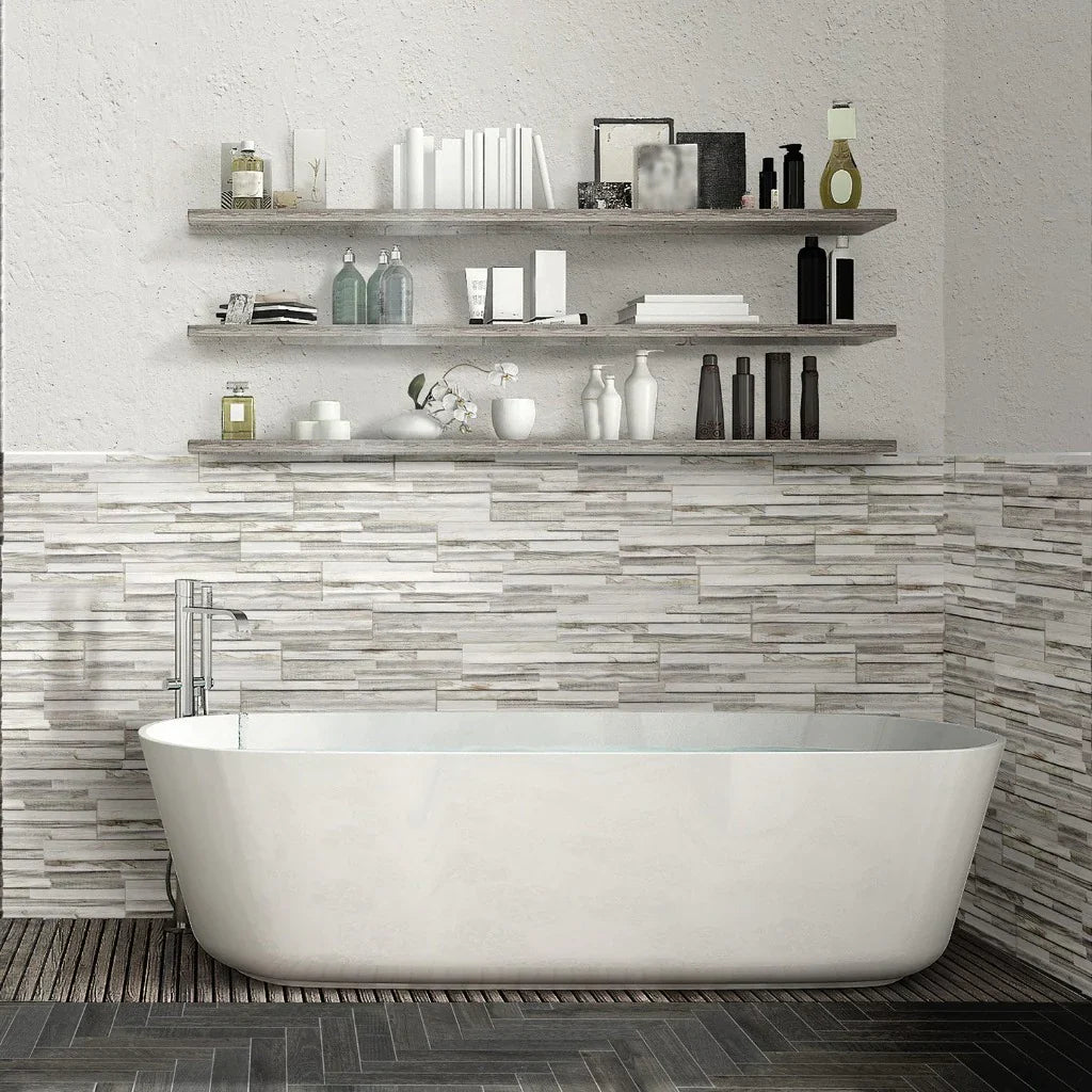 White Porcelain Ledger Panel 3x15 - Samurai Collection Grade 1