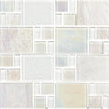Aquatica White Glass Mosaic Tile 11.75x11.75 Semi-Gloss Piazza