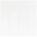 White Solid Glass Mosaic Tile 12x12 - Bright Reflective Water Resistant